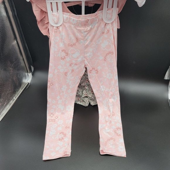 Disney Junior Outfit Set 4T Minnie Mouse 4 Pc Shirt Pants Clothing - Picture 6 of 6